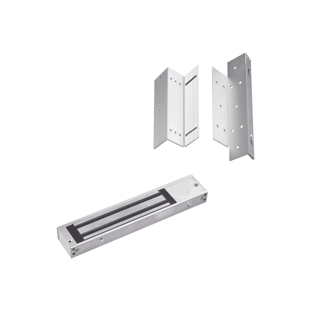Kit para control de acceso incluye Chapa magnética de 600Lbs Montajes L y Z MAG600NLEDK - SILYMX