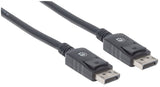 Cable de Video DisplayPort 1.2 Manhattan 4K 60Hz 2 Metros Negro 307116 - SILYMX