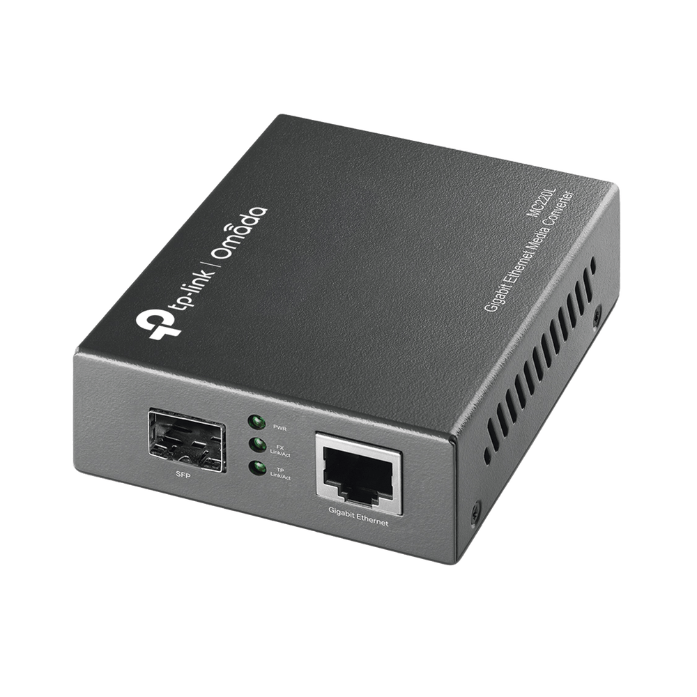 Convertidor Fibra Óptica Monomodo o Multimodo 1 Puerto SFP 1000 Mbps 1 Puerto RJ45 10/100/1000 Mbps MC220L - SILYMX