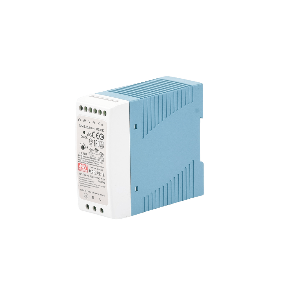 Fuente de poder Industrial Riel Din 12Vcd 40W MDR-40-12 - SILYMX