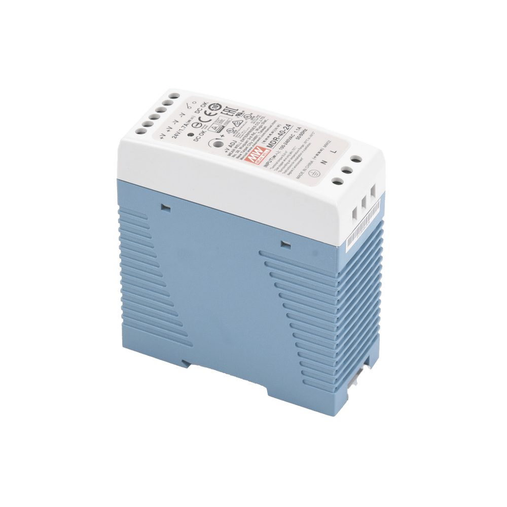 Fuente de poder Industrial MEANWELL Riel Din 24Vcc 40W MDR-40-24 - SILYMX
