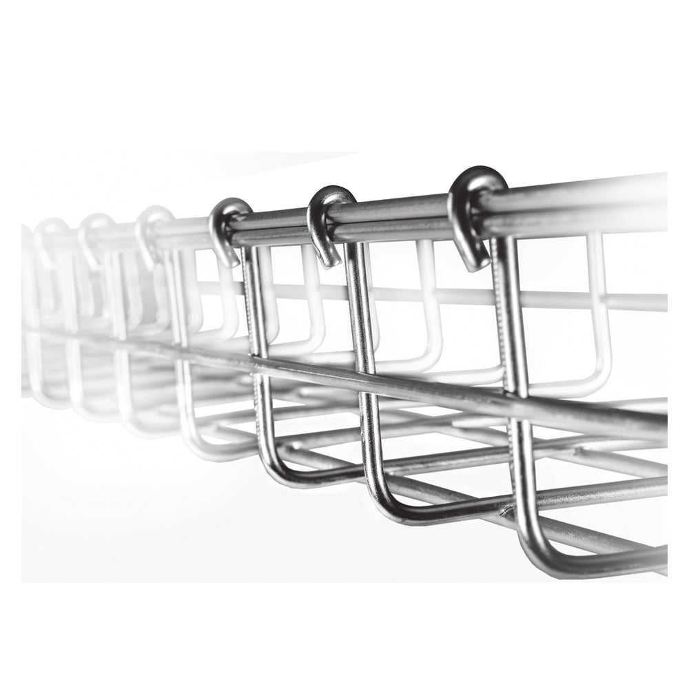 Charola tipo malla 66/150 mm con acabado Electro Zinc hasta 157 cables Cat6 tramo 3m MG-50-432EZ - SILYMX