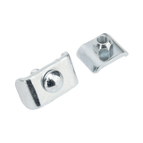 Kit 1 Charofil para unir tramos de charolas, con acabado ElectroZinc MG-51-KIT1EZ - SILYMX