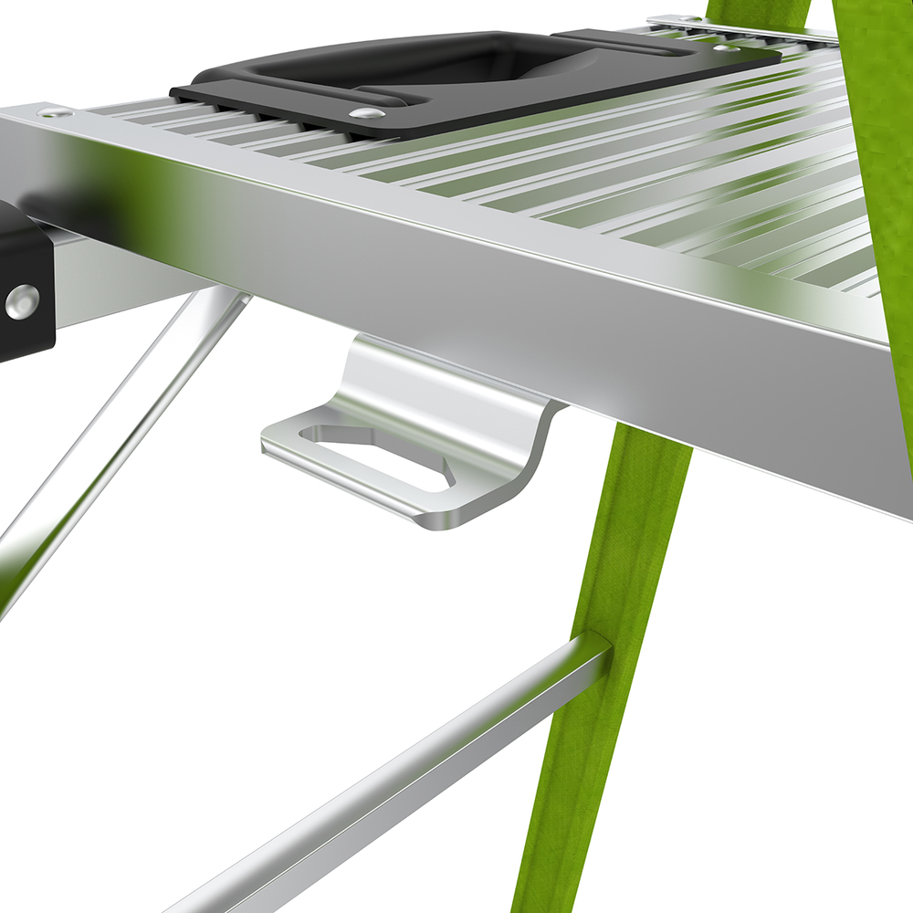 Escalera de Aluminio + Fibra de Vidrio de 1.8m con Soporte para Herramienta MIGHTYLITE-6IA-V2 - SILYMX