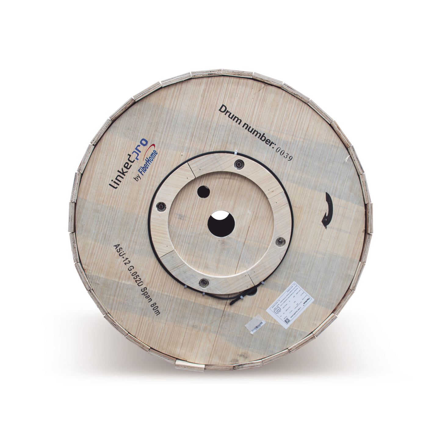 Carrete de 4 km de Fibra Óptica Aérea Mini ADSS (ASU) G.652D, Monomodo de 12 Hilos, Exterior, Span 80, Loose Tube MINI-ADSS-12C/4KM - SILYMX