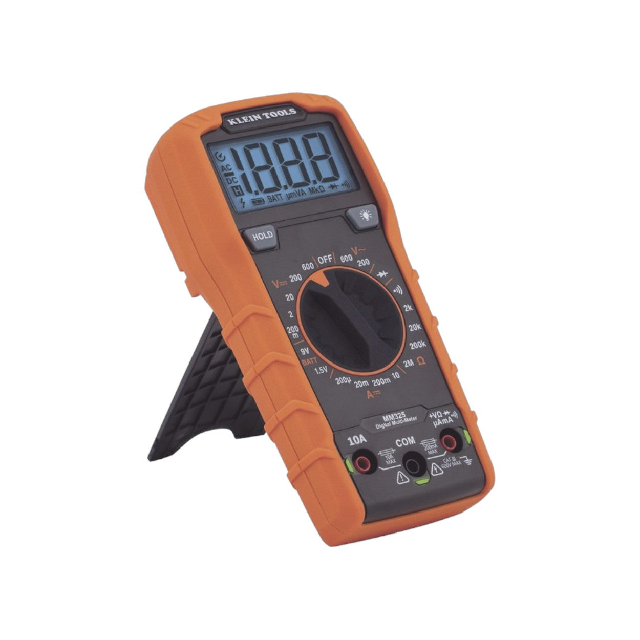 Multímetro Digital con Selección Manual Rango 600V CAT III con Protección de Alerta LED del Cable de Prueba MM325 - SILYMX