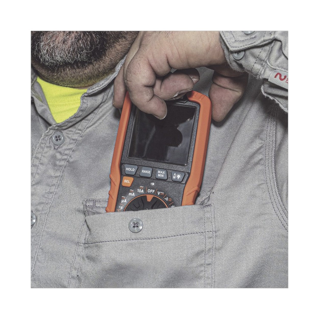 Multímetro Digital Esbelto de Rango Automático con TRMS 600V y Medición de Temperatura MM450 - SILYMX