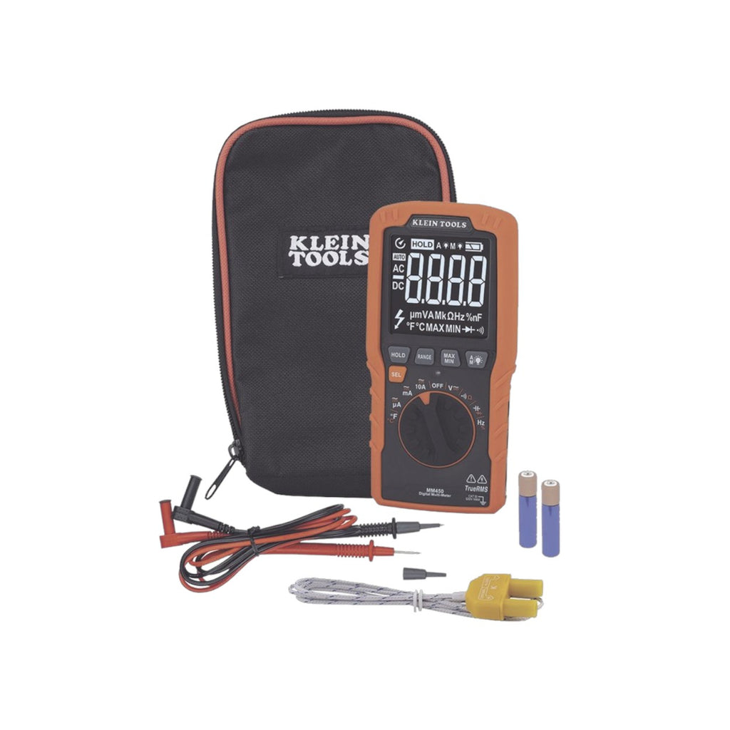 Multímetro Digital Esbelto de Rango Automático con TRMS 600V y Medición de Temperatura MM450 - SILYMX