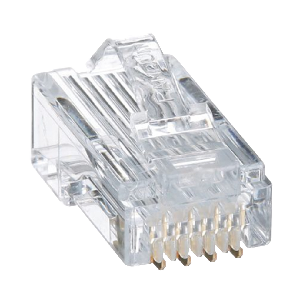 Plug RJ45 Cat5e Para Cable UTP de Calibres 24-26 AWG Chapado en Oro de 50 micras Paquete de 50 piezas - SILYMX