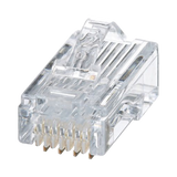 Plug RJ45 Cat5e Para Cable UTP de Calibres 24-26 AWG Chapado en Oro de 50 micras Paquete de 50 piezas - SILYMX