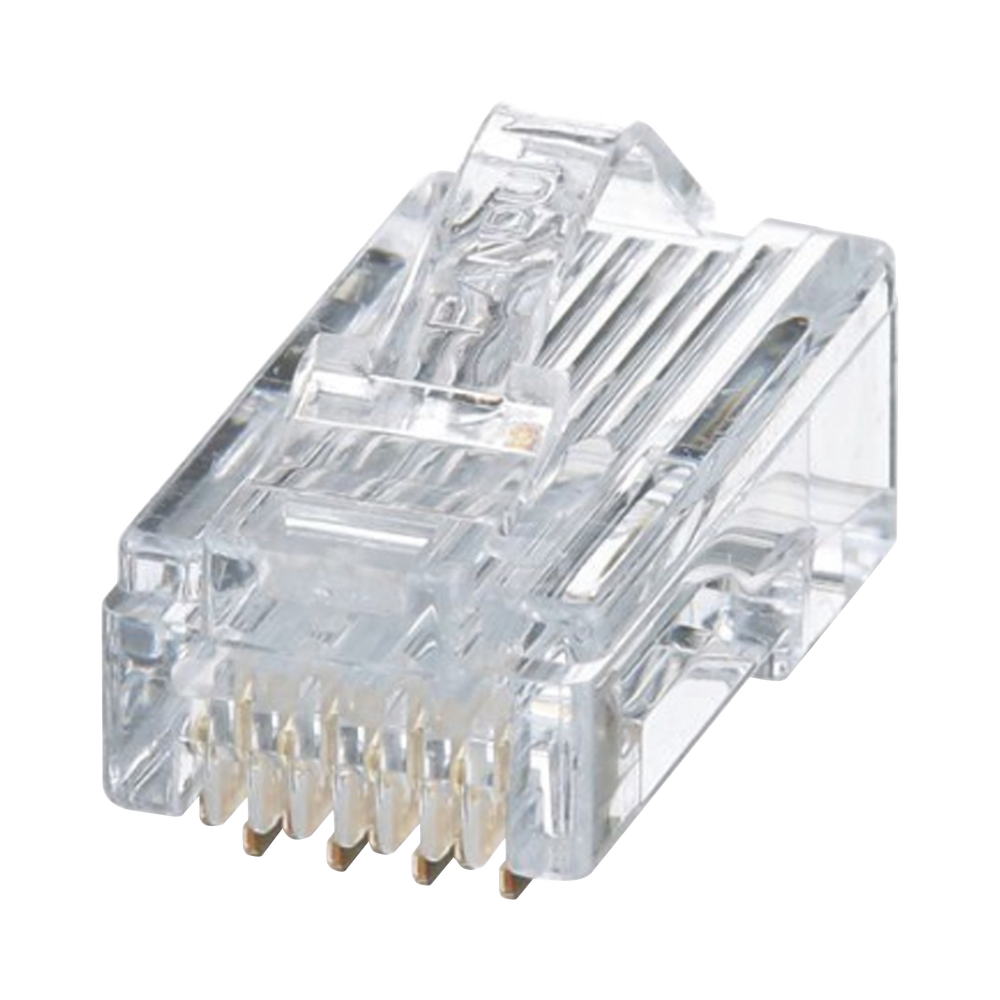 Plug RJ45 Cat5e Para Cable UTP de Calibres 24-26 AWG Chapado en Oro de 50 micras Paquete de 50 piezas - SILYMX