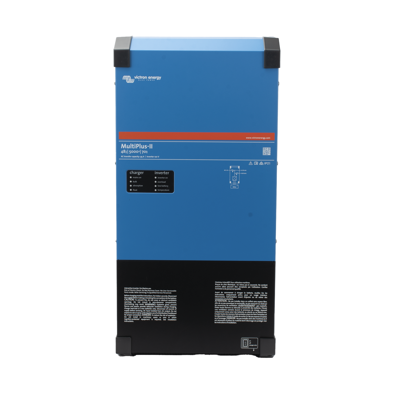 MultiPlus-II 48/5000/70-95 / Inversor Cargador de Onda Pura / Entrada 48 Vcc / Salida 4000 W 120 Vca  60 Hz - SILYMX