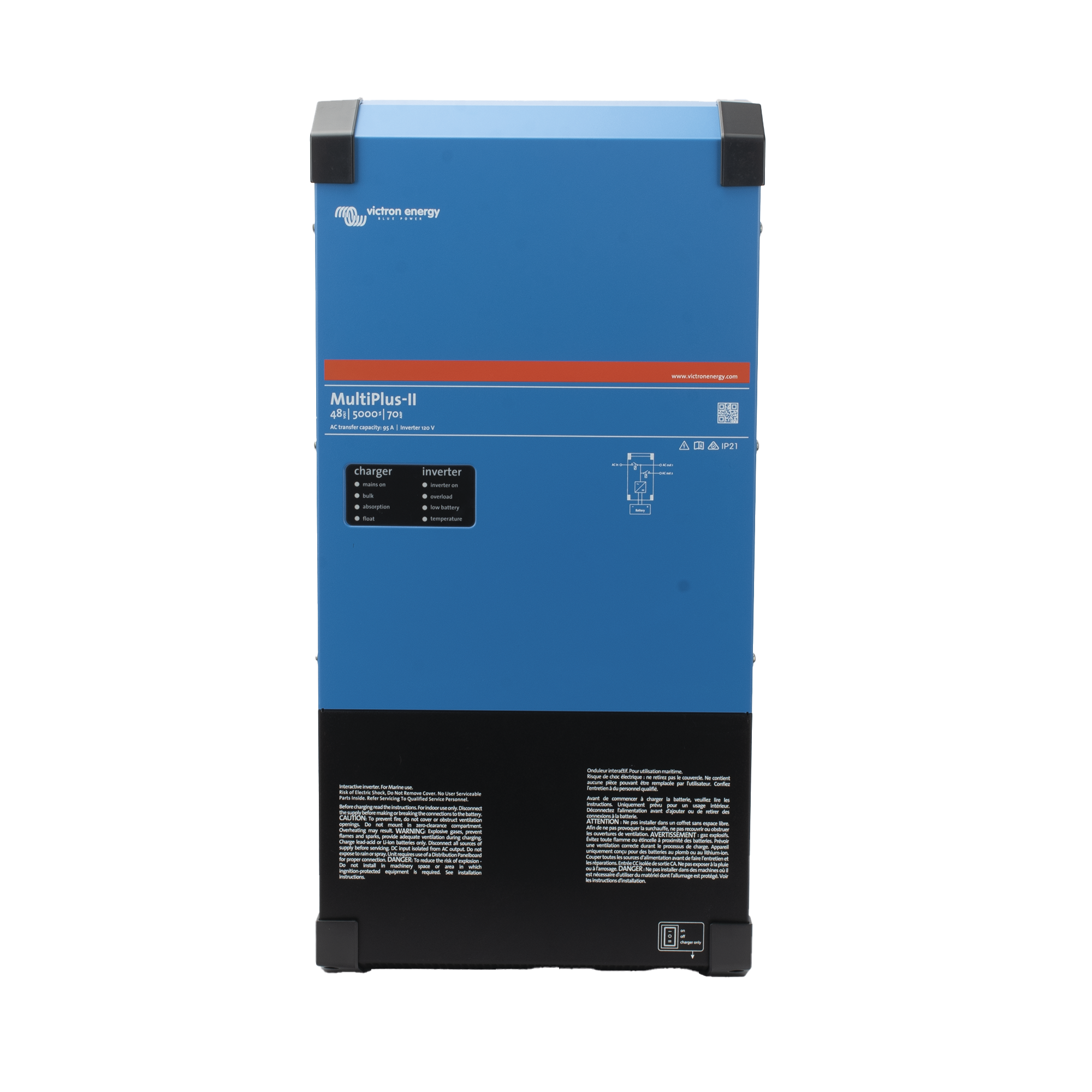 MultiPlus-II 48/5000/70-95 / Inversor Cargador de Onda Pura / Entrada 48 Vcc / Salida 4000 W 120 Vca  60 Hz - SILYMX