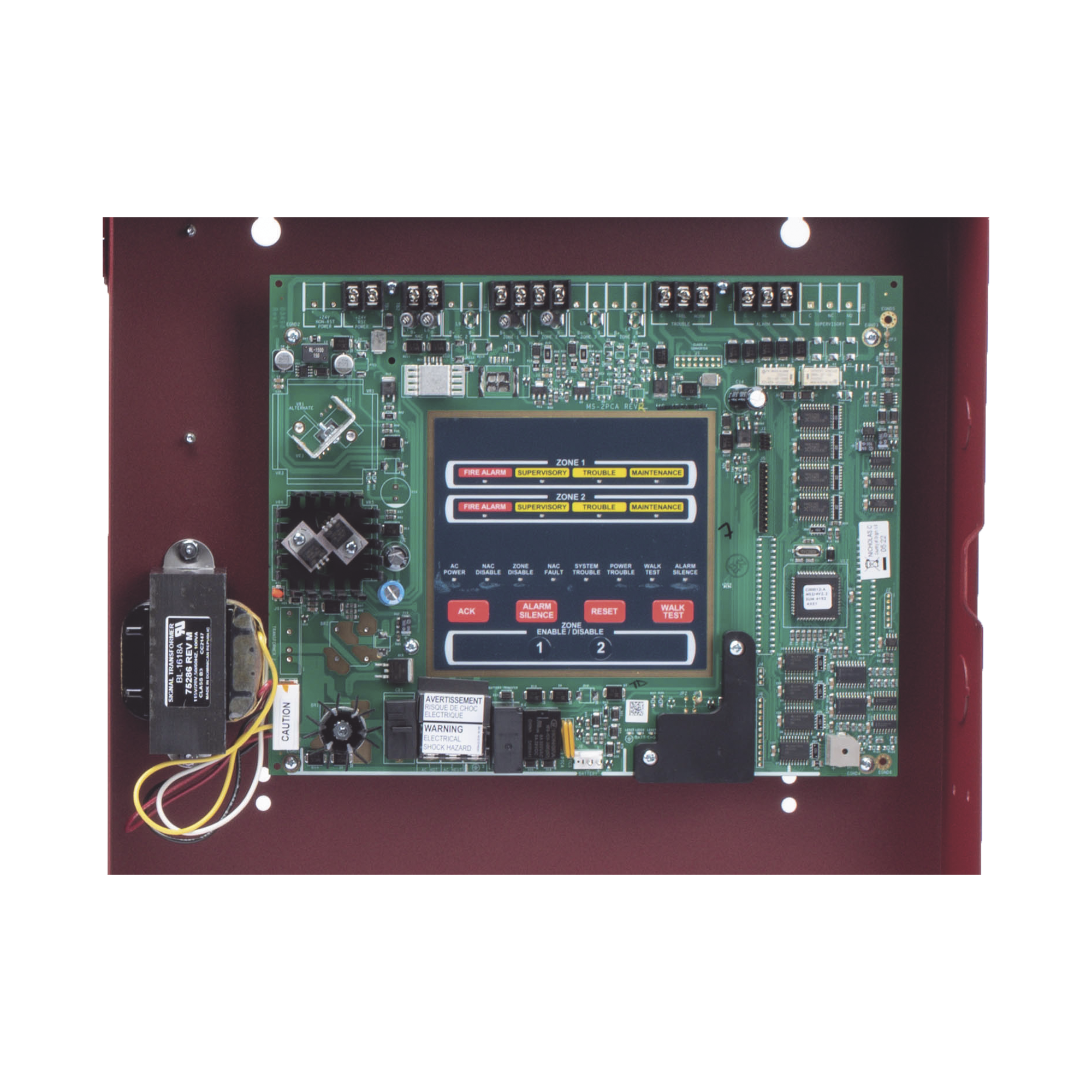 Panel de detección y alarma contra incendio convencional de 4 zonas, compatible con detectores i3 de System Sensor