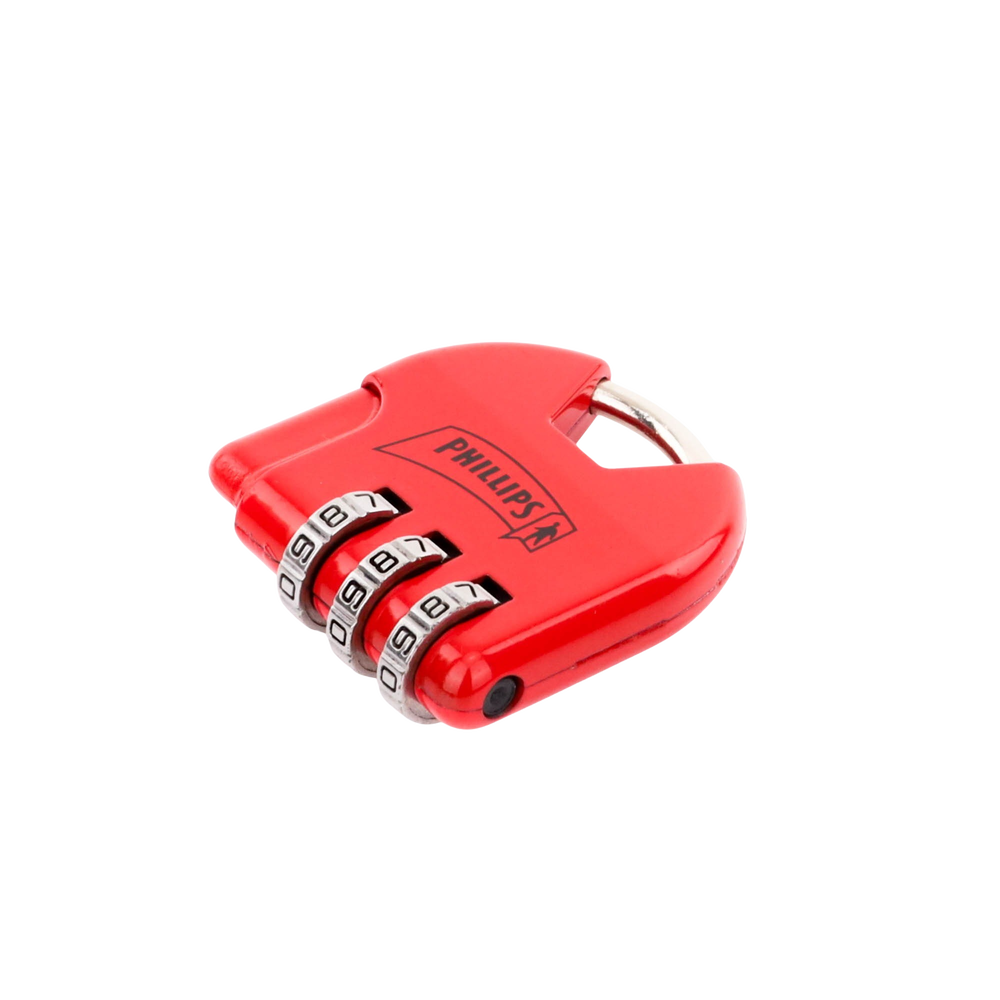 Candado de Combinación Ajustable No Requiere Llave Color Rojo MX2325 - SILYMX