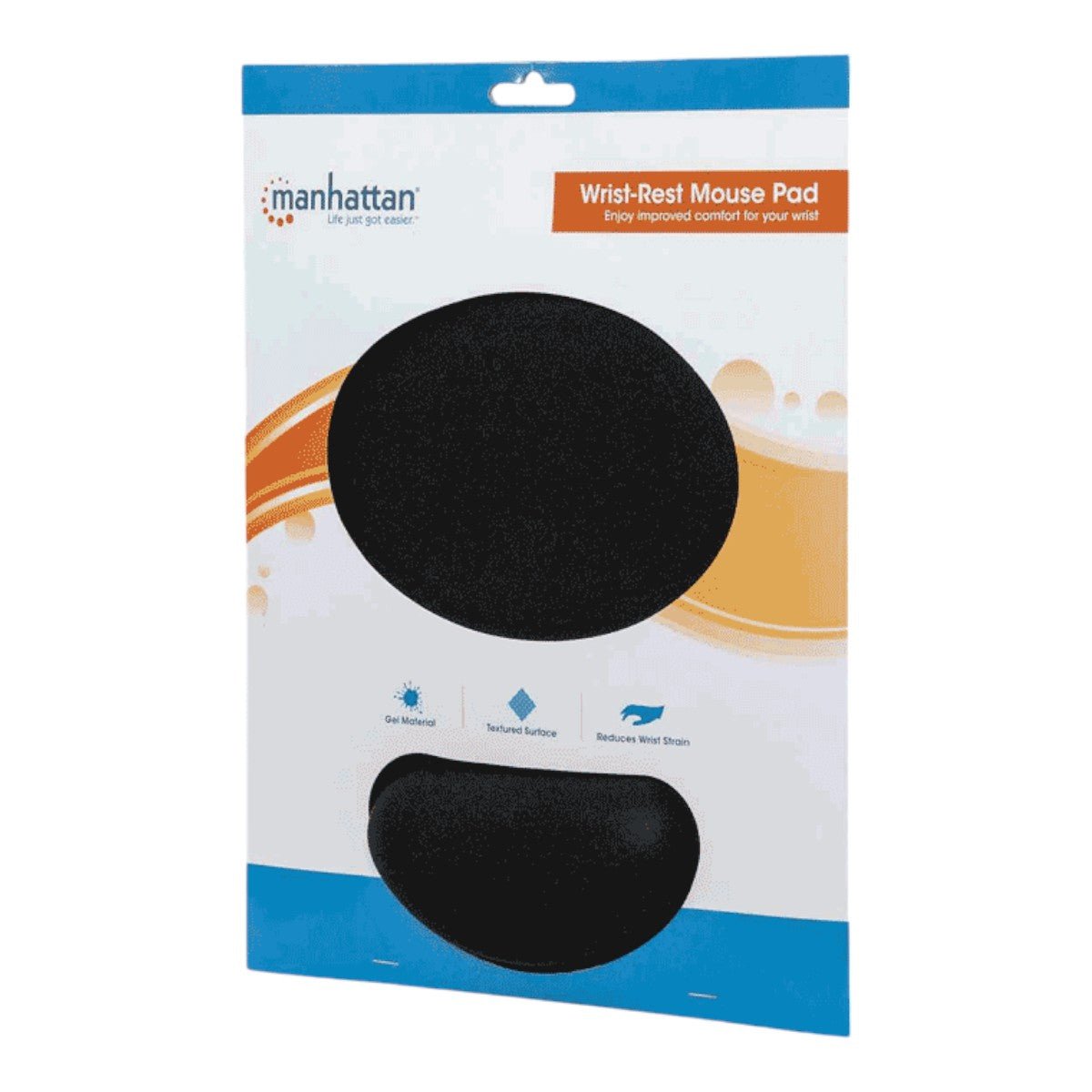 Mouse Pad con Descansa Muñecas El material de gel promueve la posición adecuada de la mano y la muñeca, negro 434362 - SILYMX