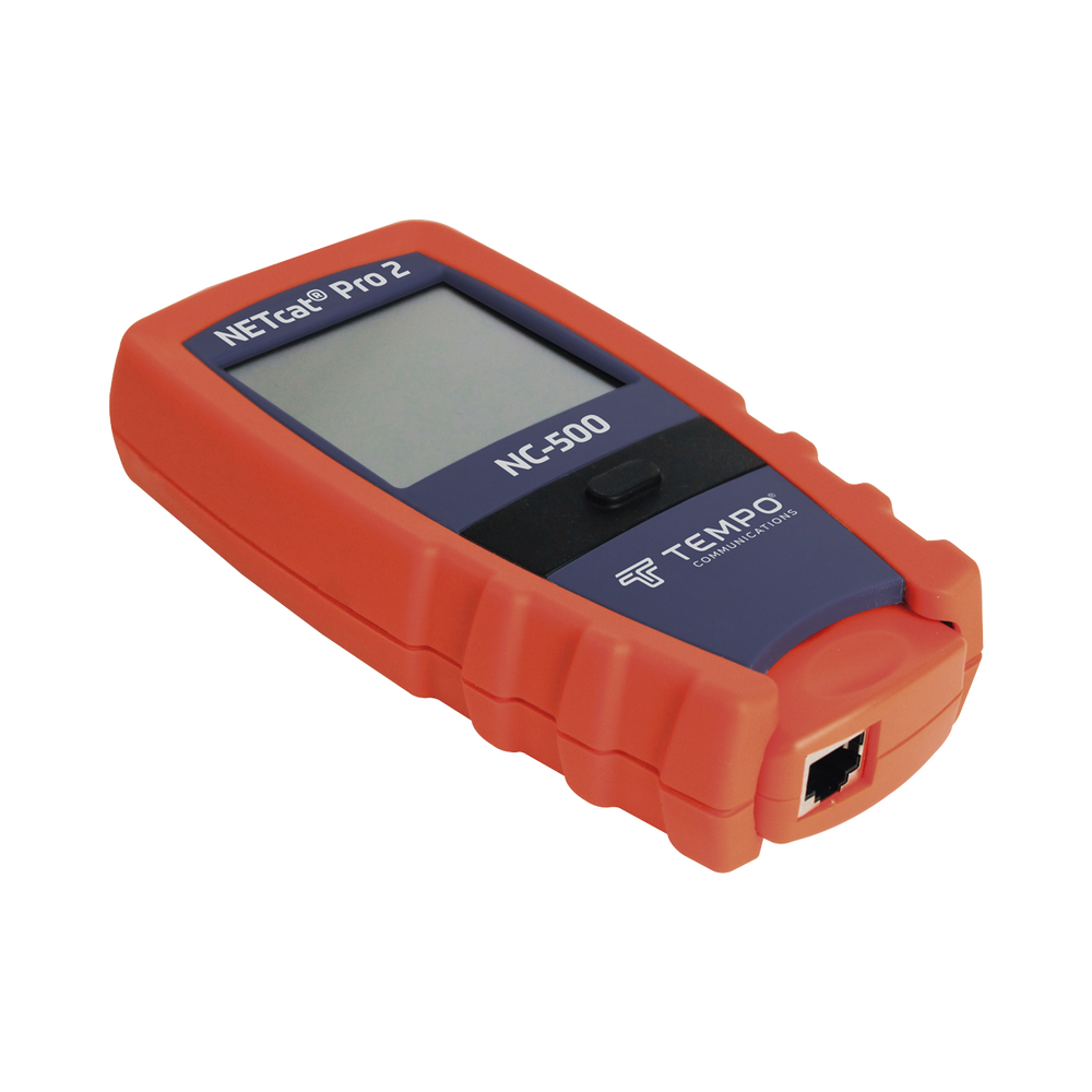 Probador Profesional para cable UTP, STP y Cable Coaxial (NETcat® Pro2) con Pantalla táctil retroiluminada TEMPO NC-500 - SILYMX