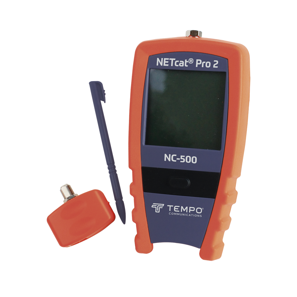Probador Profesional para cable UTP, STP y Cable Coaxial (NETcat® Pro2) con Pantalla táctil retroiluminada TEMPO NC-500 - SILYMX