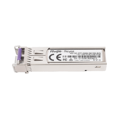 Transceptores de FibraRUIJIENIS-GE-SFP-20KM-SM1550-BIDITransceptor Industrial BIDI SFP 1G 20km Monomodo TX1550 RX1310 - 40 a 85°C Ruijie NIS - GE - SFP - 20KM - SM1550 - BIDI - SILYMX