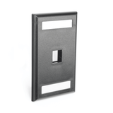 FaceplatesPANDUITNK1FBLPlaca de Pared Vertical 1 Puerto Keystone Negra | Panduit NK1FBL - SILYMX