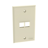 FacePlatesPANDUITNK2FNEIPlaca de Pared Vertical 2 Puertos Keystone Color Marfil | Panduit NK2FNEI - SILYMX