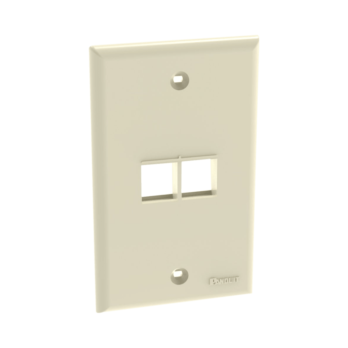 FacePlatesPANDUITNK2FNEIPlaca de Pared Vertical 2 Puertos Keystone Color Marfil | Panduit NK2FNEI - SILYMX