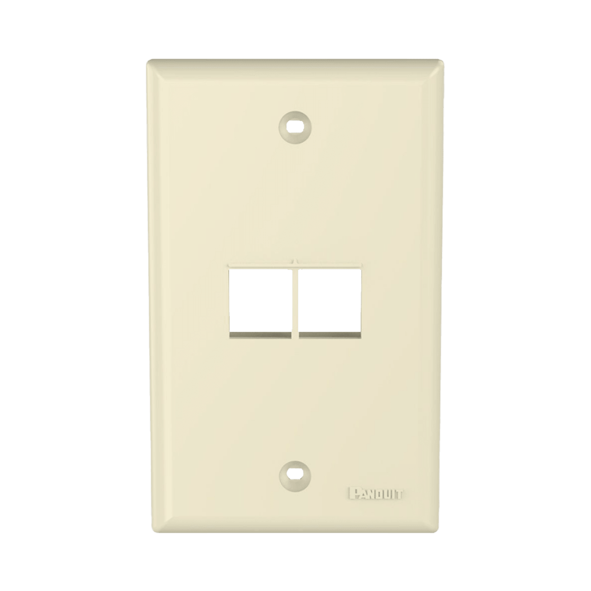 FacePlatesPANDUITNK2FNEIPlaca de Pared Vertical 2 Puertos Keystone Color Marfil | Panduit NK2FNEI - SILYMX