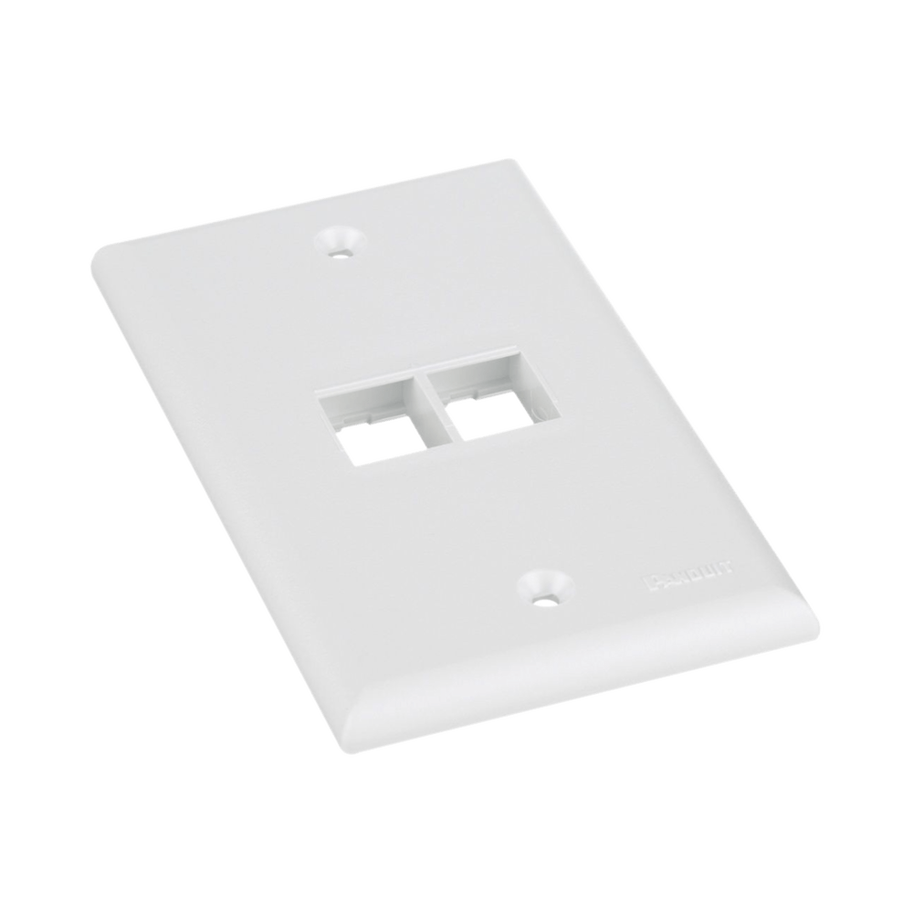 Placa de Pared Vertical Panduit Salida Para 2 Puertos Keystone Color Blanco NK2FNWH - SILYMX