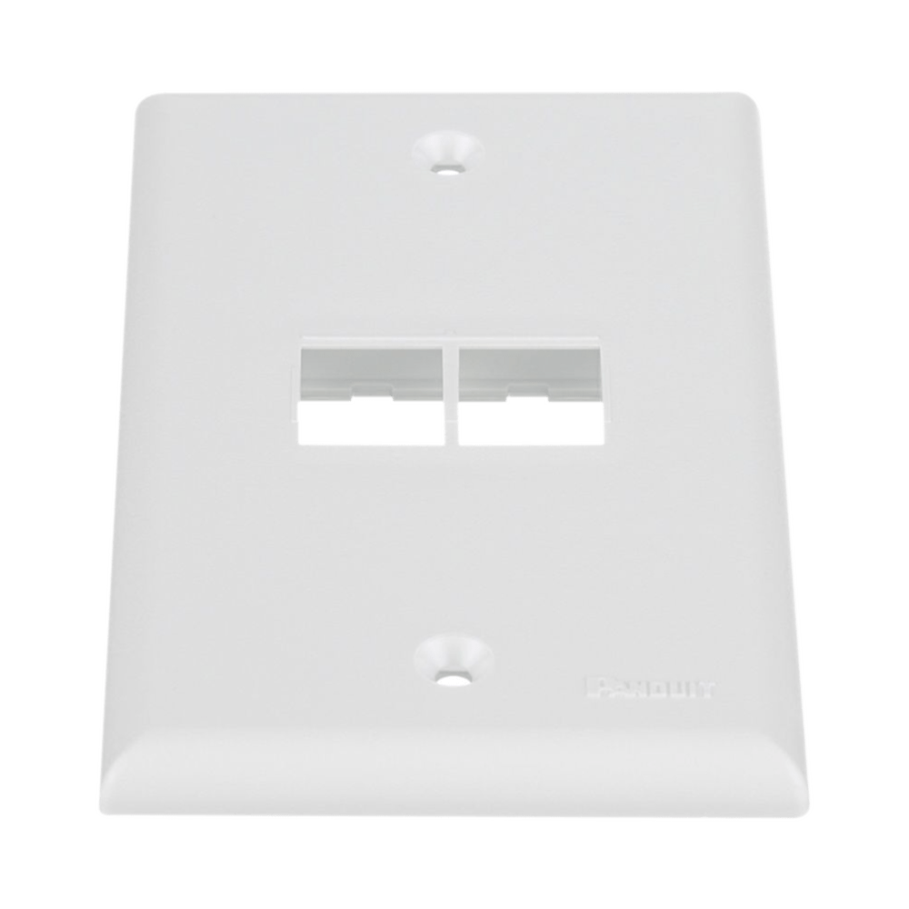 Placa de Pared Vertical Panduit Salida Para 2 Puertos Keystone Color Blanco NK2FNWH - SILYMX