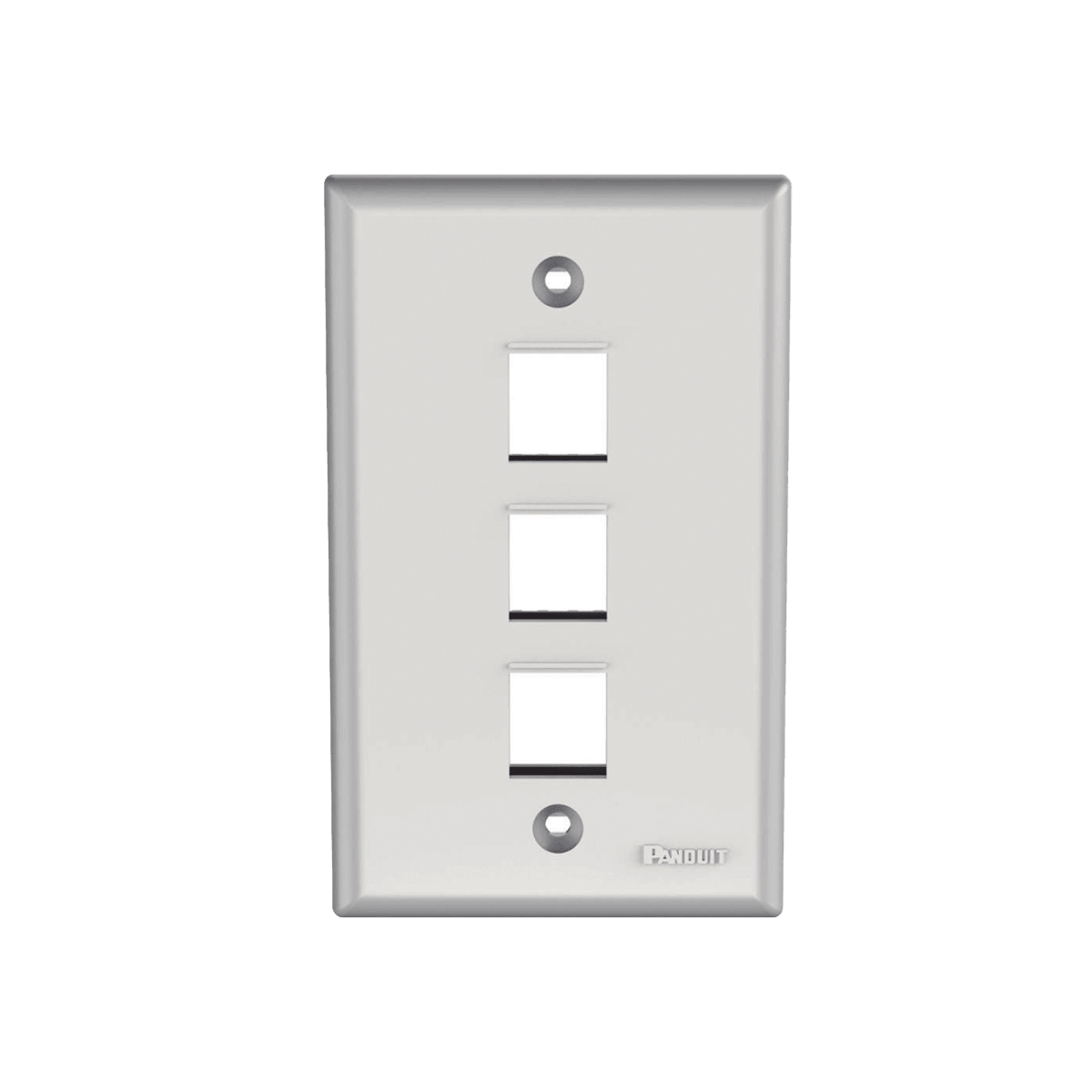 FacePlatesPANDUITNK3FNWHPlaca de Pared Vertical 3 Puertos Keystone Blanca | Panduit NK3FNWH - SILYMX