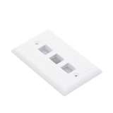 FacePlatesPANDUITNK3FNWHPlaca de Pared Vertical 3 Puertos Keystone Blanca | Panduit NK3FNWH - SILYMX