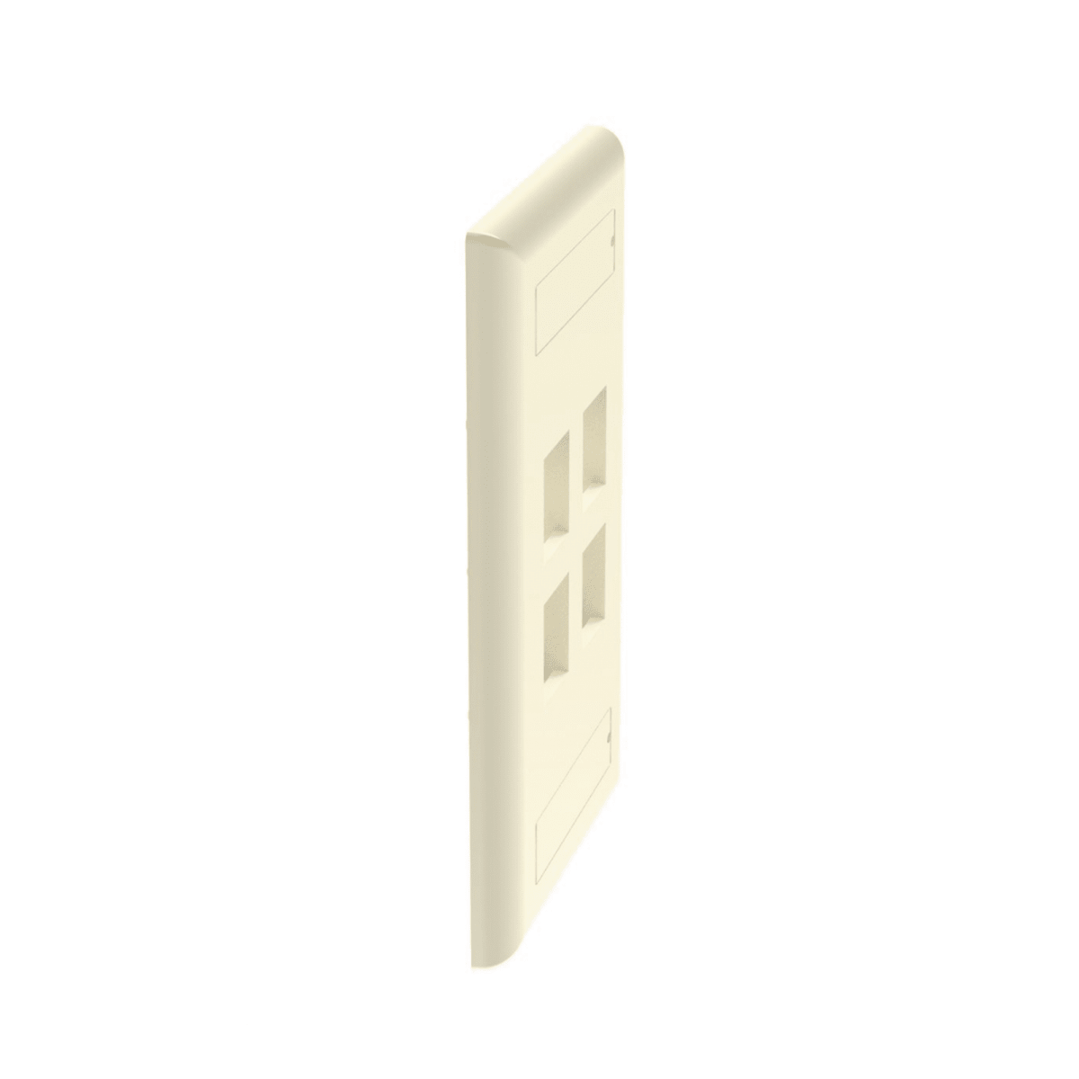 FacePlatesPANDUITNK4FEIYPlaca de Pared Horizontal 4 Puertos Keystone Blanco Mate | Panduit NK4HSFIWY - SILYMX