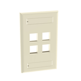 FacePlatesPANDUITNK4FEIYPlaca de Pared Horizontal 4 Puertos Keystone Blanco Mate | Panduit NK4HSFIWY - SILYMX