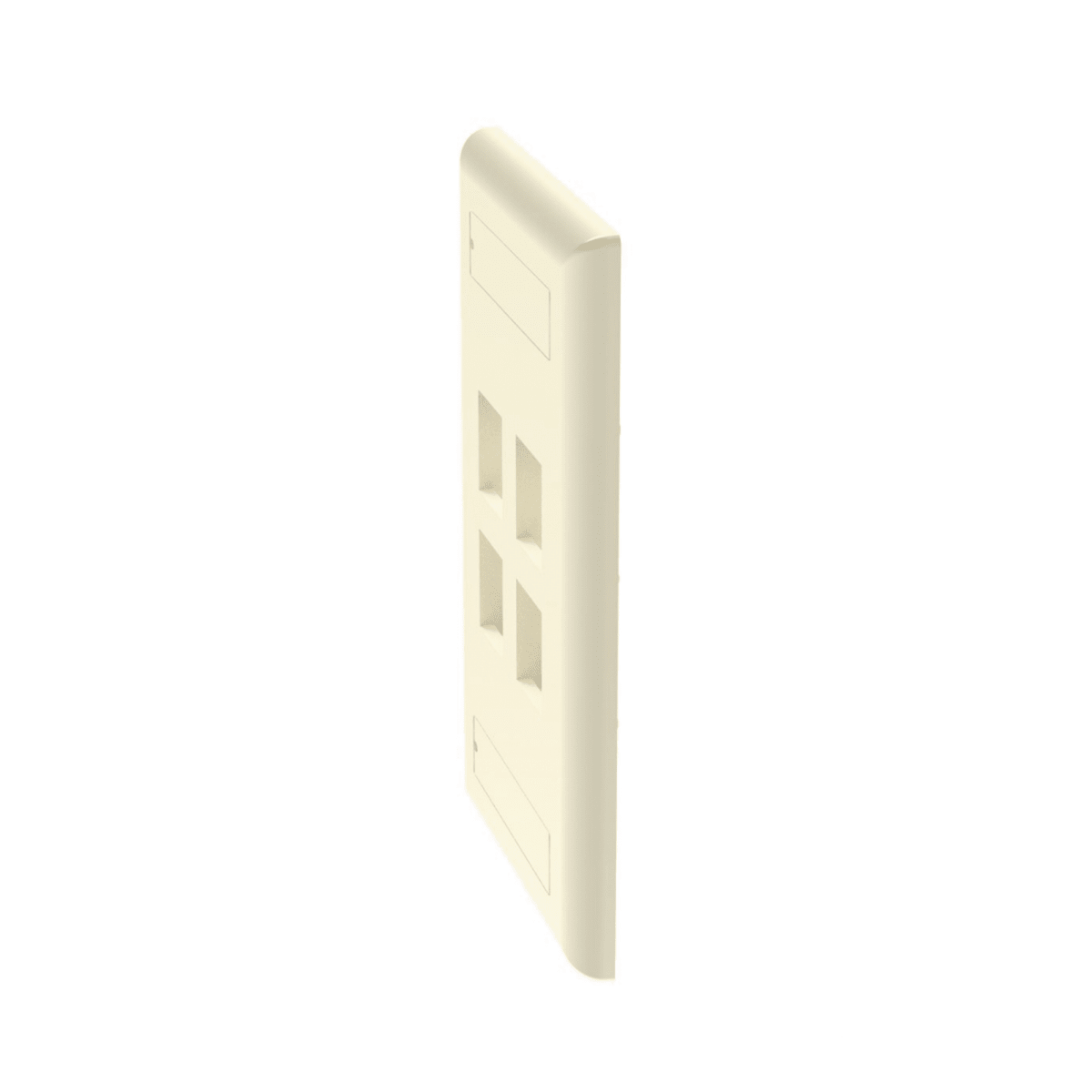 FacePlatesPANDUITNK4FEIYPlaca de Pared Horizontal 4 Puertos Keystone Blanco Mate | Panduit NK4HSFIWY - SILYMX