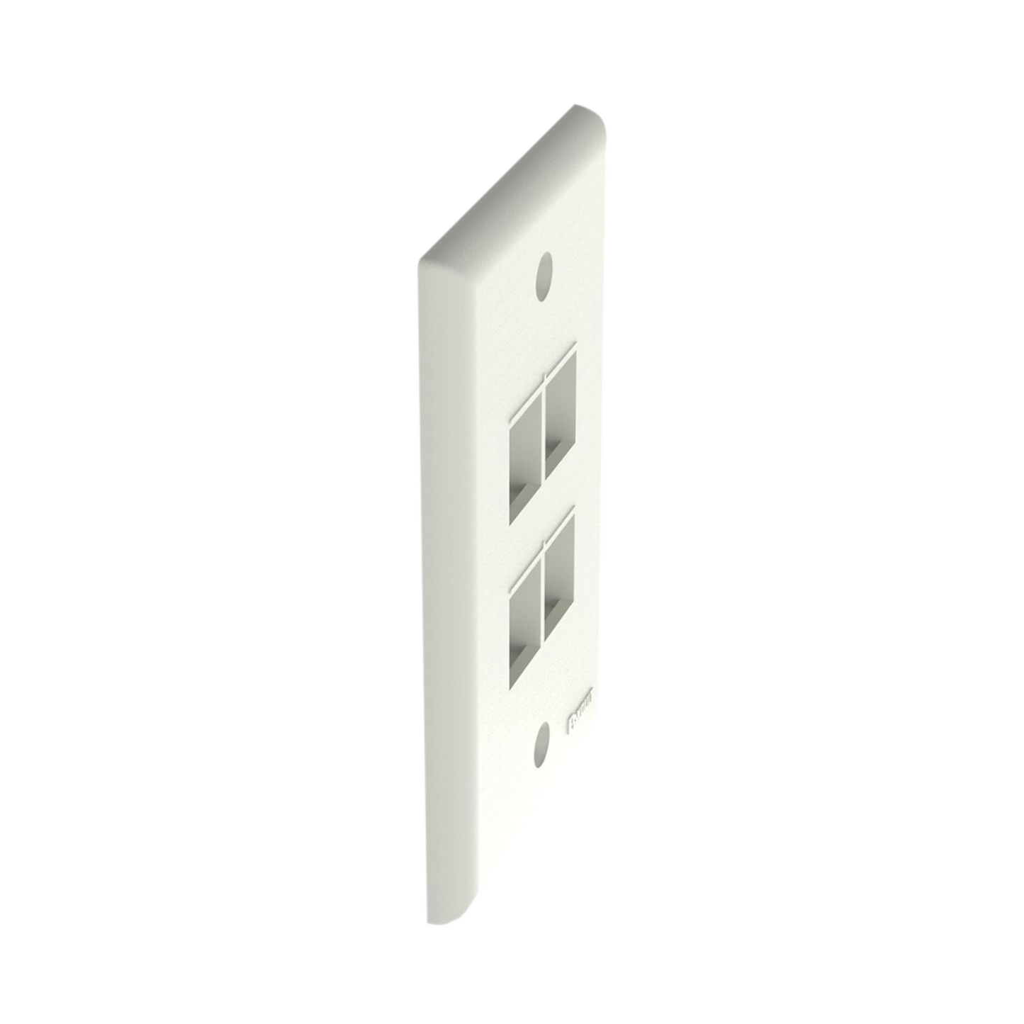 Placa de Pared Vertical 4 Puertos Keystone Blanco Mate | Panduit NK4FNIW - SILYMX