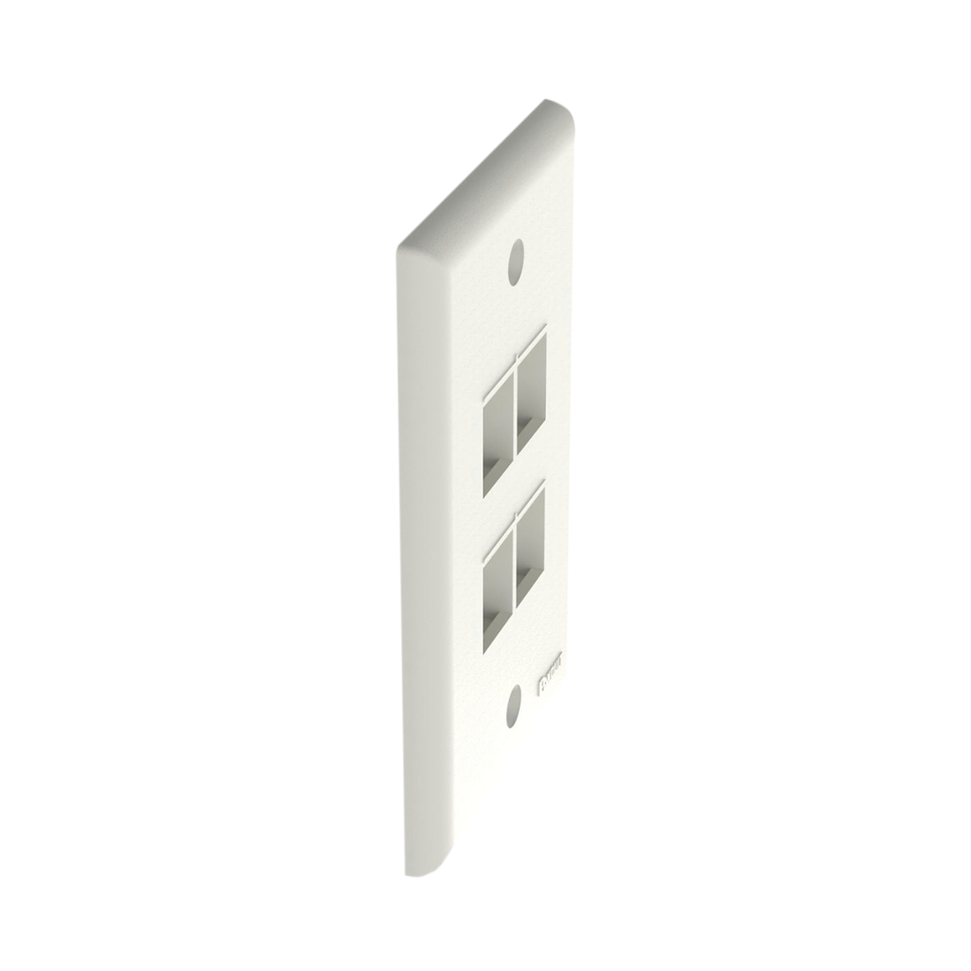 Placa de Pared Vertical 4 Puertos Keystone Blanco Mate | Panduit NK4FNIW - SILYMX