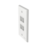 FacePlatesPANDUITNK4FNWHPlaca de Pared Vertical 4 Puertos Keystone Blanca | Panduit NK4FNWH - SILYMX