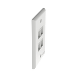 FacePlatesPANDUITNK4FNWHPlaca de Pared Vertical 4 Puertos Keystone Blanca | Panduit NK4FNWH - SILYMX