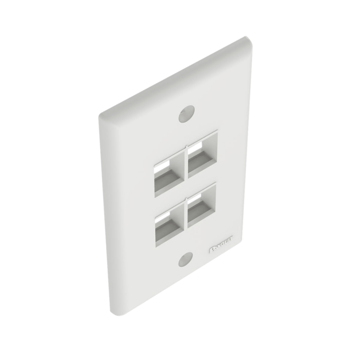FacePlatesPANDUITNK4FNWHPlaca de Pared Vertical 4 Puertos Keystone Blanca | Panduit NK4FNWH - SILYMX