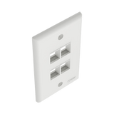 FacePlatesPANDUITNK4FNWHPlaca de Pared Vertical 4 Puertos Keystone Blanca | Panduit NK4FNWH - SILYMX