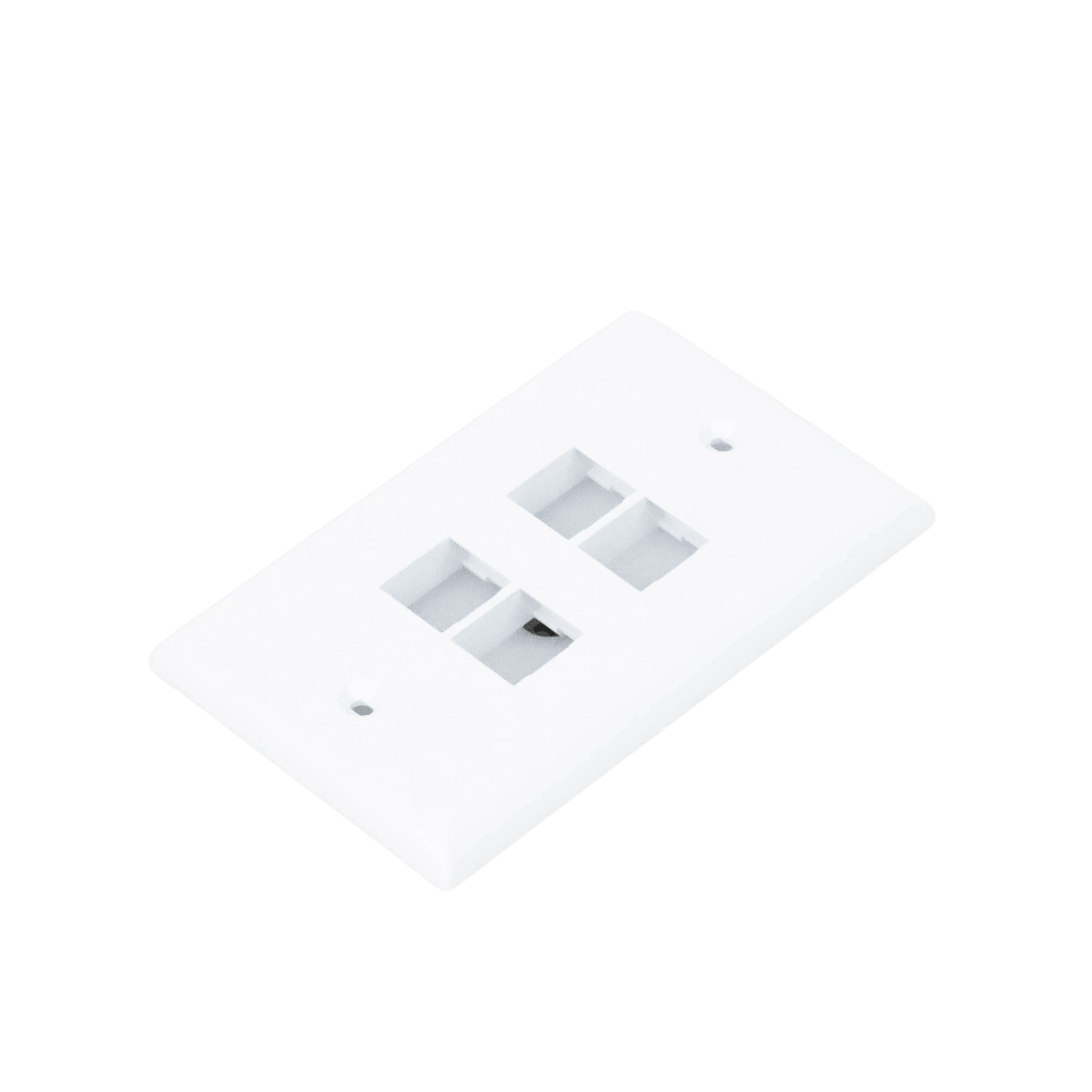 FacePlatesPANDUITNK4FNWHPlaca de Pared Vertical 4 Puertos Keystone Blanca | Panduit NK4FNWH - SILYMX