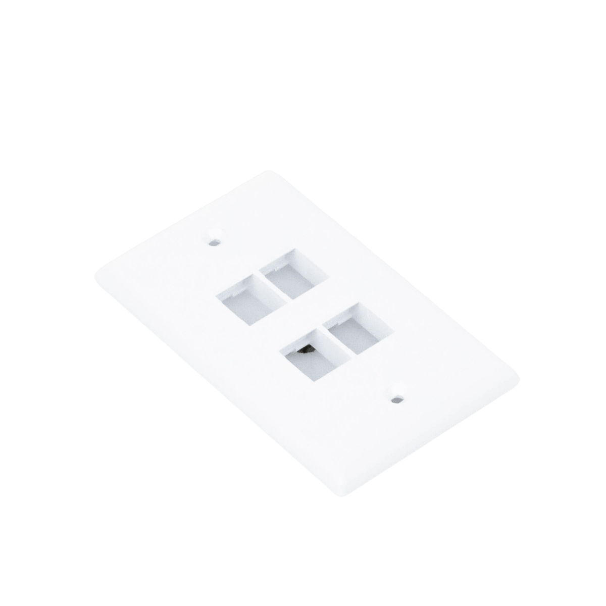 FacePlatesPANDUITNK4FNWHPlaca de Pared Vertical 4 Puertos Keystone Blanca | Panduit NK4FNWH - SILYMX