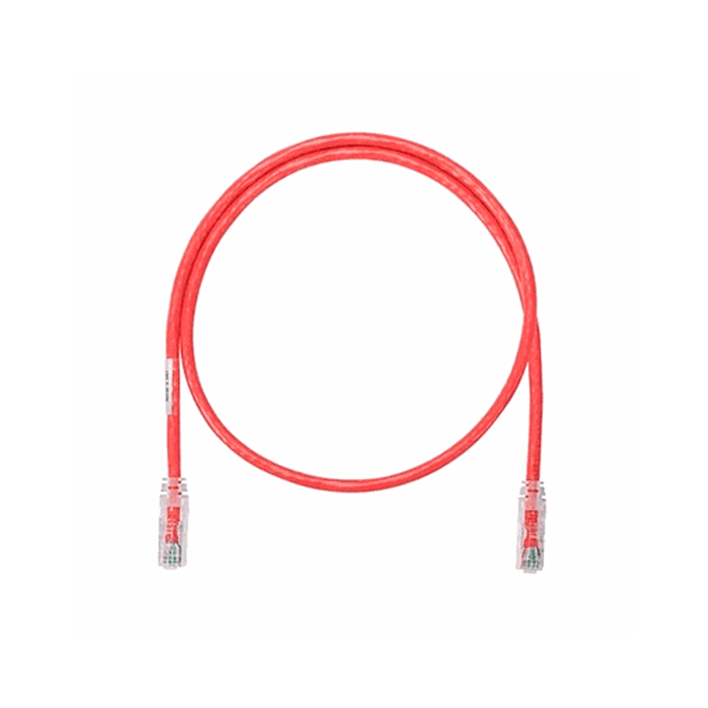 Cable de parcheo Patch Cord Panduit UTP Categoría 6 Cat6 con plug modular en cada extremo 1 Mts 3.2 Ft Color Rojo NK6PC3RDY
