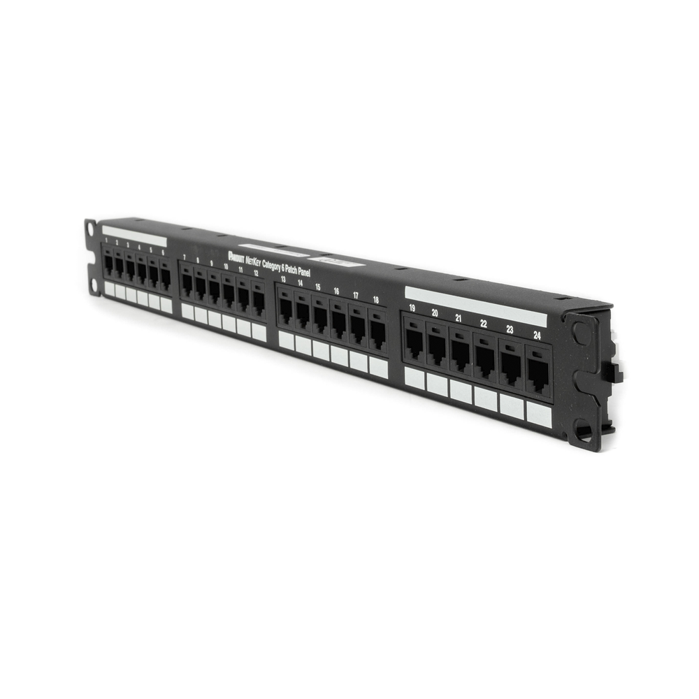 Patch Panel Panduit Categoria 6 de 24 puertos de impacto 110 Plano 1Ur NK6PPG24Y - SILYMX
