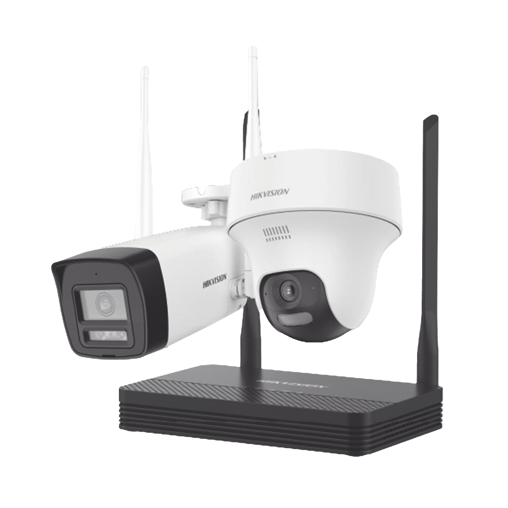 Kit Ip Inalámbrico 2mp Cámara Bala Y Cámara Turret Hikvision NKS422W02H - SILYMX
