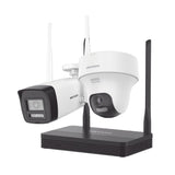 Kit Ip 4mpx Cámara Bala Y Cámara Turret Micrófono Hikvision - SILYMX