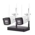 Kit IP Inalámbrico WiFi 4MP 4 Canales 2 Cámaras Bala Dual Light Audio Bidireccional Hikvision NKS424W0H