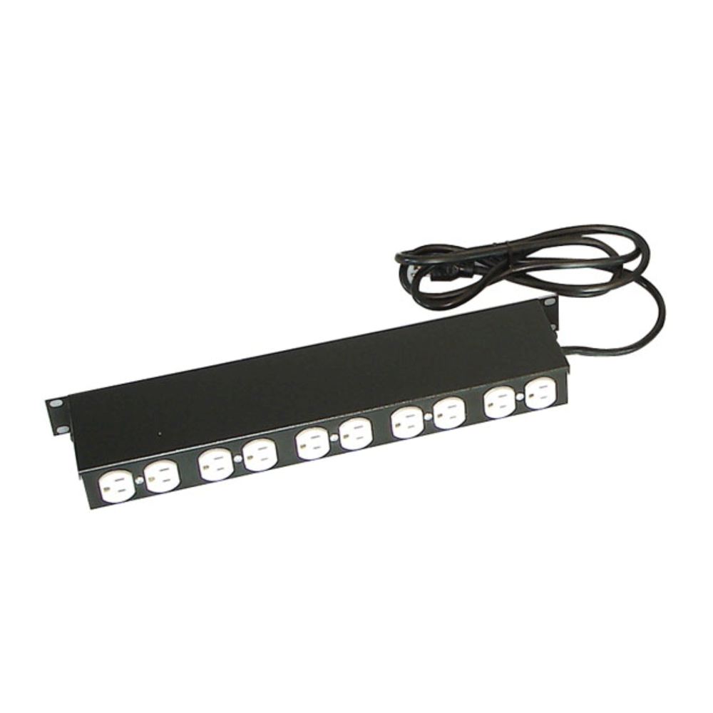 Pdu Barra Multicontactos 15 A de 10 Contactos Horizontal 19" North System Negro - SILYMX