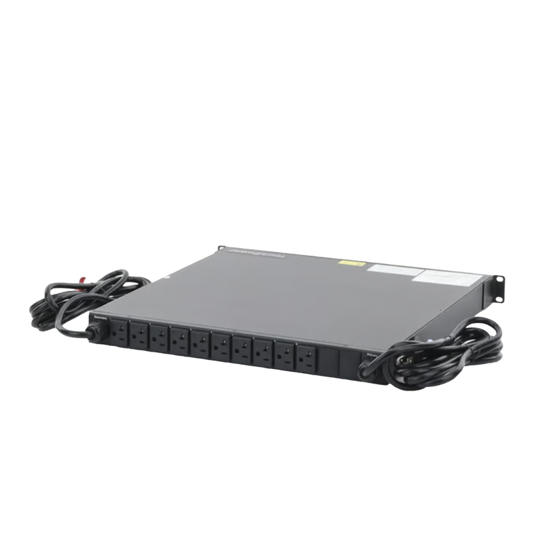 PDU Monitoreable de Transferencia Automática ATS (Fuente Redundante), Con 10 Salidas 5-15R, Enchufes de Entrada NEMA 5-15P, Instalación Horizontal de 19in, 1UR, 15 Amp, 120 Vca HOFFMAN NPATS11001 - SILYMX