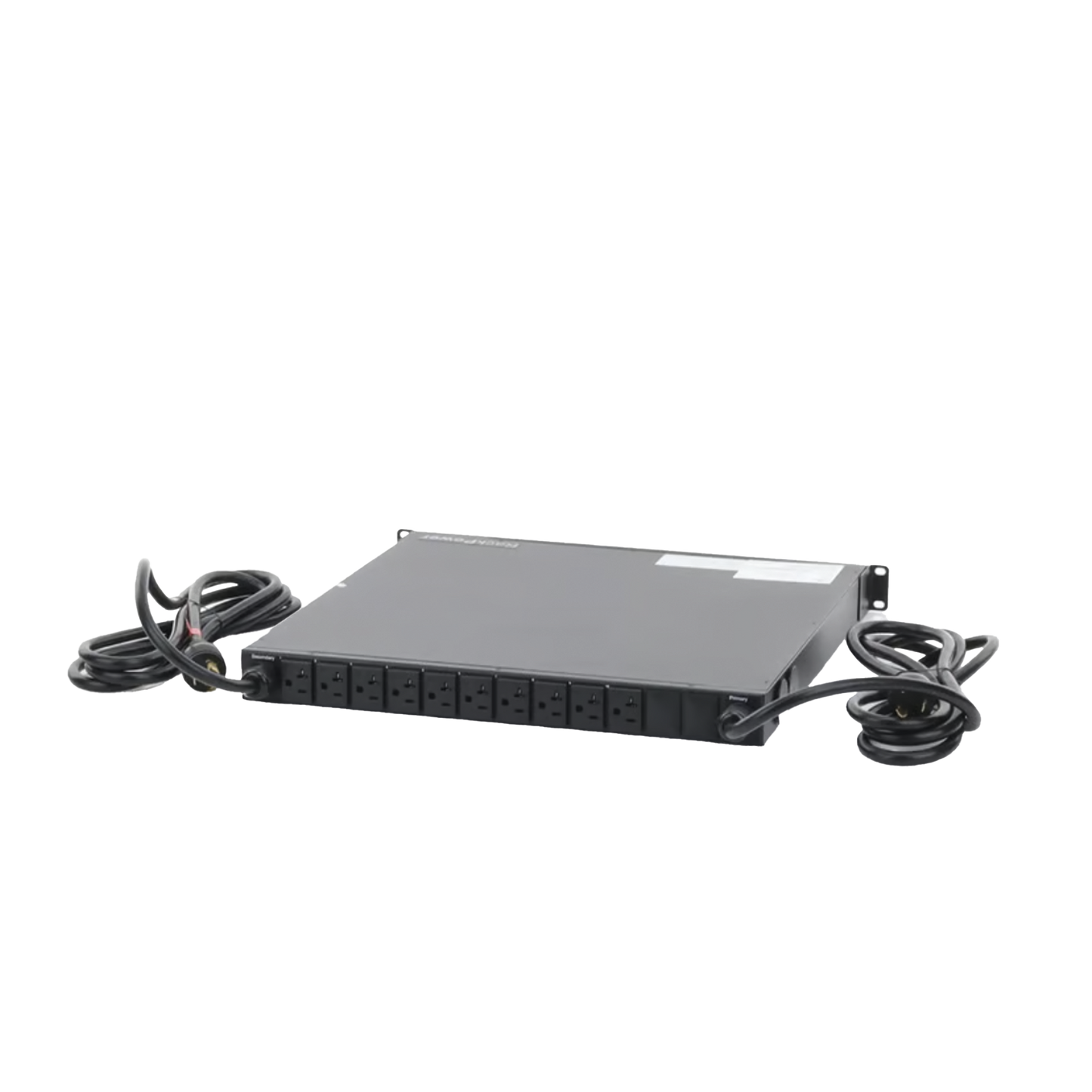 PDU Monitoreable de Transferencia Automática ATS (Fuente Redundante), Con 10 Salidas 5-15R,   Enchufes de Entrada L5-20P, Instalación Horizontal de 19in, 1UR, 20 Amp, 120 Vca HOFFMAN NPATS11002 - SILYMX